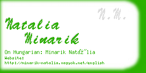 natalia minarik business card
